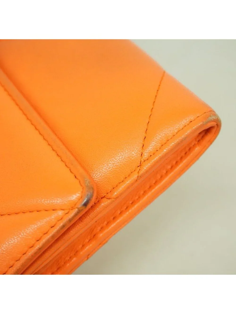 Chanel Wallet Chanel 19 Lambskin Orange Gold